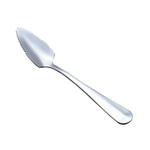 LINSBAYWU Mango Kitchen Stainless Steel Scraping Serrated Edge Fruit Puree Tool Baby Food Processer Grapefruit Spoon Kiwi Scoop