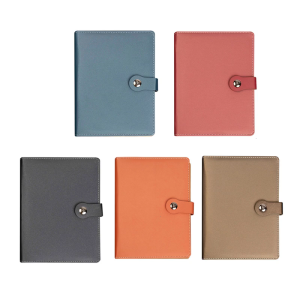 6 Rings Binder Leather Notebook 160 Pages Wide Lined Refillable 6 Rings PU Journal Notebook for Note Taking Journaling
