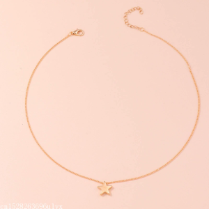 Rock Punk Star Necklace Eye-catching Star Choker Clavicle Chain Y2K Star Sweater Chain Gift for Women Girl Teens