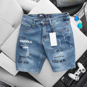 Quần jean lửng nam họa tiết dáng slimfit form ôm nhẹ co giãn bền màu hàng xuất khẩu cao cấp