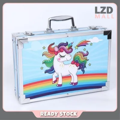 145PCS Art Set Children Watercolor Pen/Aluminum Case Painting Set GIFT Watercolor Pens Crayon Marker Pencil Drawing