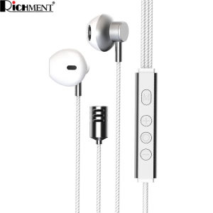 RICHMENT P18 Wired Microphone Can Be Used for Tk Live Streaming In-Ear Headphones Lightweight Sound Hi-Fi Metal Heavy Bass Wired Headphone Earphone Earbuds With Mic Controlled Sound