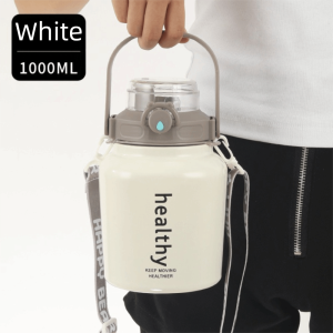 VALUEPULSE ความจุขนาดใหญ่ แก้วเก็บความร้อนสุญญากาศ นержักรส พร้อมที่จับ ถ้วยเก็บความร้อน สร้างสรรค์ สายรัดปรับได้ ถ้วยฟางสำหรับเด็ก กลางแจ้ง