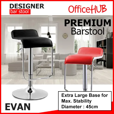 OFFICEHUB EVAN Bar Stool | Chairs SGS Hydraulic Pump Home barstool Cafe barstool Office barstool Pub barstool Adjustable Height BarStool High Stool Sg Seller