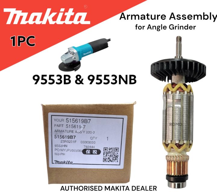 Original Armature Assembly for Makita Angle Grinder 9553B & 9553NB Lazada PH