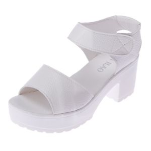 New Summer Korean Style WomenS Sandals With Chunky Heel And Waterproof Platform Fish Mouth Velcro Sandals For Women