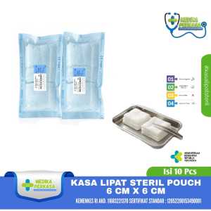 Kasa Lipat Medis Kain Perban Luka 6cm x 6cm Isi 10 Pcs