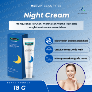 HEMEIEL - Night Cream Pelembap Wajah Krim Malam mengandung Hyluronic acid