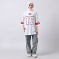 Kaos Agustusan Wanita 7/8 Merah Putih Sporty Cotton Combed 24s Tebal Kaos 17 Agustus Premium Viral. 