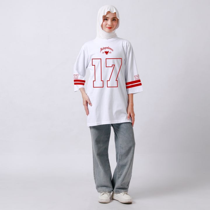 Kaos%20Agustusan%20Wanita%207/8%20Merah%20Putih%20Sporty%20Cotton%20Combed%2024s%20Tebal%20Kaos%2017%20Agustus%20Premium%20Viral%20-%20Image%203