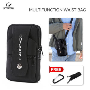 Outtobe Waist Bag Phone Bag Four-layer Large Capacity Waist Bag Multi-functional Phone Bag Waterproof Anti-theft Bag Invisible Mobile Phone Bag Outdoor Sports Running Waist Bag
