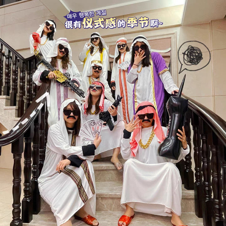 Halloween Costume Middle East Arab Robe Men and Women Dubai Tyrant