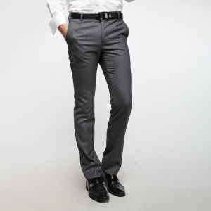 Al-Agstar Celana Formal Pria Dengan Bahan Drill Model Slimfit Warna Grey Uk. 27-36 Calya