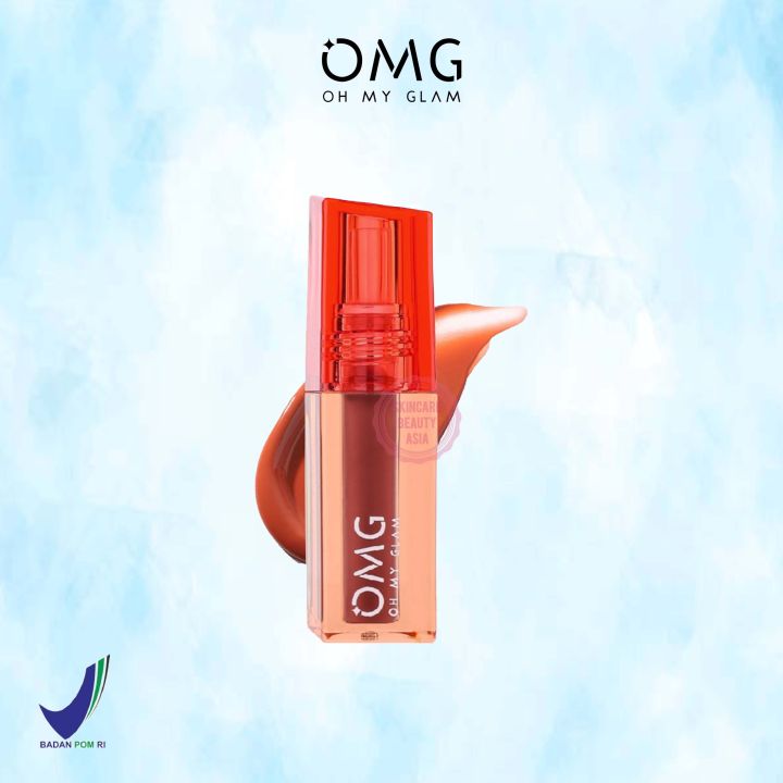 OMG OH MY GLAM Glassy Lip Tint 2g - Lip Tint Warna Intense Tahan 12 Jam ...