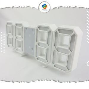 Jam Meja Dinding LED Putih Digital Clock Minimalis Premium Style USB