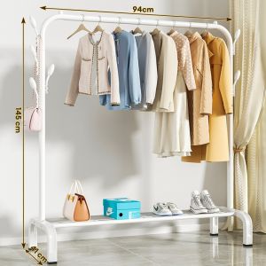 LG 150CM Stand Hanger Single Besi Kuat Rak Gantungan Baju Display Butik Stand Hanger Gawang