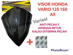 WINDSHIELD HONDA VARIO 125 150 ALL NEW FI ESP VISOR ANTI PECAH WINSIL VARIO + DOUBLE TAPR 3M PNP TEMPEL WARNA HITAM PEKAT GARANSI RETUR KACA DEPAN VARIO KACA ANGIN VARIO VARIASI ACCECORIES VARIO SB X MOSCOW ORIGINAL WINSHIL VISOR VARIO 125 EPS 150 FI ALL