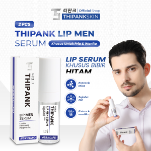 ( 2 PCS ) Thipank Lip Men Serum With Papermint Extract Pencerah dan Pelembab Bibir Serum Bibir Mencerahkan dan Melembabkan Halal Ori BPOM