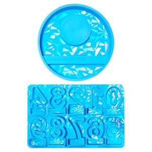 Số giữ hình khuôn 3D đứng holography Khuôn Silicone trang trí thạch cao nến khuôn mẫu