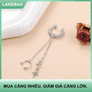 【LAKEBAO】 Khuyên tai kẹp tua rua hình ngôi sao pha lê lấp lánh dành cho nữ khuyên tai kẹp vành không cần xỏ lỗ đính kim cương giả trang sức xương sụn tai