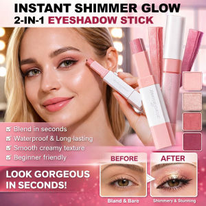 Dual-Color Eyeshadow Stick Two-in-One Instant Glow Long-Lasting Creamy Eyeshadow Easy Twist-Up Makeup Stick
