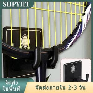 [COD] SHPYHT Ship within 24 hours ที่แขวนไม้เทนนิสแบบติดผนังชั้นเก็บของมีตะขอแขวนผนังทำจากสเตนเลสสตีล