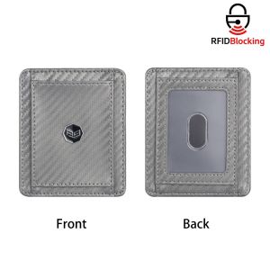 Royal Bagger RFID Ultra-thin Carbon Fiber Card Holder for Men Simple Portable Coin Clip 3230
