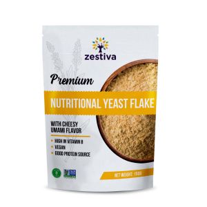 Zestiva Premium Nutritional Yeast Flakes – Vegan Cheese Flavor | High in B12 Protein & Fiber | Dairy-Free Superfood Seasoning