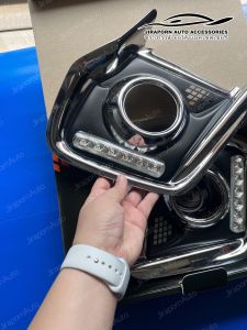 ครอบไฟตัดหมอก DRL With Fog Lamp Cover MS Triton 2014 งาน Fitt