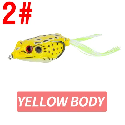 1Pcs Soft Frog Fishing Lures Double Hooks Topwater Ray Frog Snakehead Fishing Lure with Tail Artificial Casting Baits