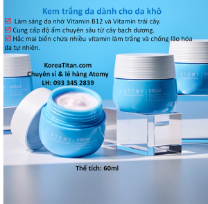 Kem dưỡng ẩm và làm trắng da tự nhiên từ Vitamin B12 chiết xuất hắc mai biển 60ml - Atomy Hydra Brightening Cream 애터미 하이드라 브라이트닝 크림  - Атоми Гидра Сияние Крем