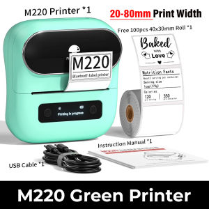 phomemo M220 Mini Thermal Label PrinterGreat For BarcodeJewelry TagDIY Sticker