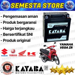 ASLI INDONESIA KAYABA GT6A GM5Z AKI KERING 7AH MOTOR VEGA ZR VEGA R BURUNG HANTU MX OLD MTX5AL YT7C YB5LB