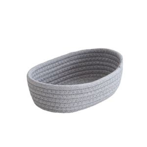 SKJK Nordic Style Cotton Rope Home Office Supplies Stationery Snacks Remote Control Sundries Storage Box Comestics Basket Sundries Organizer Storage Basket
