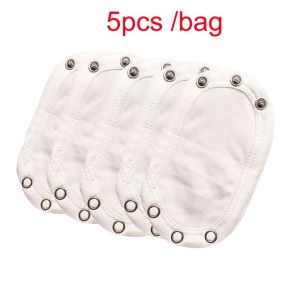 MILDPETAL 5pcs Cotton Baby Bodysuit Extender Soft Super Utility Bodysuit Extension Strap Cute White Lengthen Pads For Baby Boys Girls