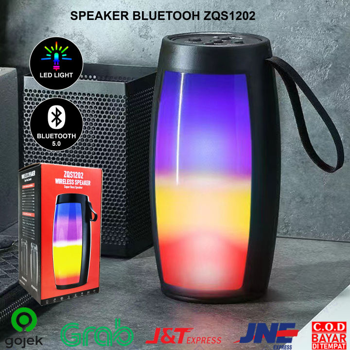 Speaker Bluetooth ZQS1202 Speaker Wireless Portable Bluetooth LED RGB ...