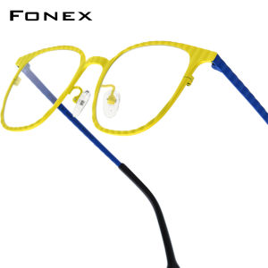 FONEX Titan Gọng kính Nam Giới 2025 thời trang mới thiết kế thương hiệu kính mắt dáng vuông Phụ Nữ Nhật Bản Chất Lượng Cao Ultralight Đầy Đủ Vành kính mắt cho mắt 85783