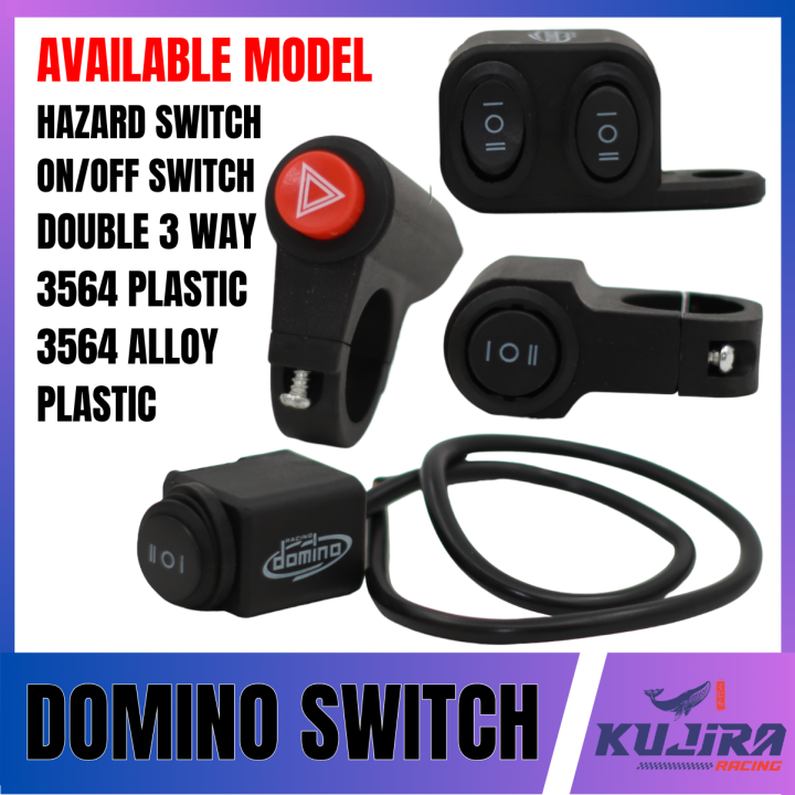 OTAKA MOTORCYCLE DOMINO SWITCH PLASTIC / ALLOY / DOUBLE 3 WAY UNIVERSAL ...