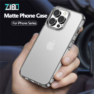 Luxury Shockproof Translucent Matte Phone Case For iPhone 16 Pro Max 14 15 16 Plus 12 13 14 15 Pro Max Higher Quality Acrylic Hard Cover Cases Anti-fingerprint Protective Casing