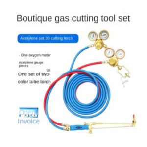 Industrial Gas Cutting Set 100 Type Cutting Torch 8mm Oxygen Acetylene Tube Pressure Meter Complete Tool Kit