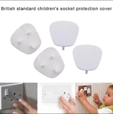 3 Pin Power Plug Socket Cover | Baby & Child Safety Protector | Electrical Hazard Guard | Mains Socket Safety Cap | Childproof Home Protection