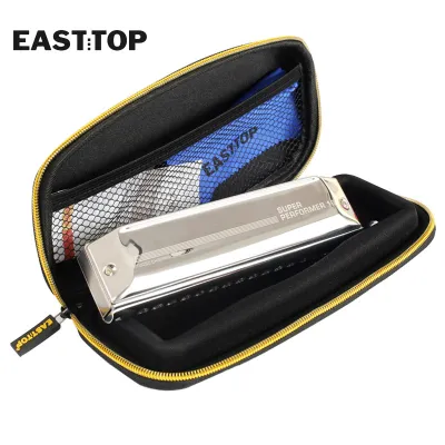 Easttop Harmonica 16-Lubang Baru Skala Chromatic (Plastik Grid) secara Profesional Memainkan Alat Adalah Hadiah Ulang Tahun untuk Profesional Pemain Pemula Pelajar dan Kanak-Kanak