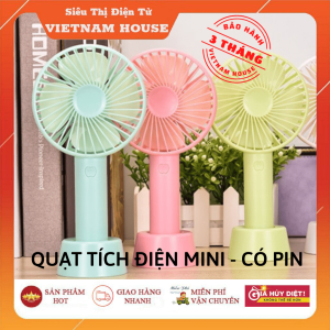 🔴ĐANG SALE || [CỰC MÁT] QUẠT MINI CẦM TAY 3 CHẾ ĐỘ MÁT TẶNG KÈM PIN & CÁP (Giao Màu Ngẫu Nhiên)