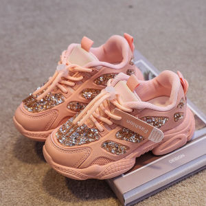 Sepatu Anak Perempuan Import - JL30433 - Sepatu Anak Sneakers Model Terbaru Motif Bling-Bling Termurah