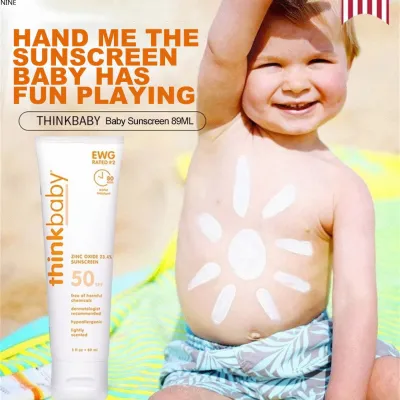 Thinkbaby Sunscreen SPF 50+ 89ml Thinkbaby Think Kids Adult Moisture Milk Physical SPF 50+ Sunscreen 89ML Baby Sunscreen
