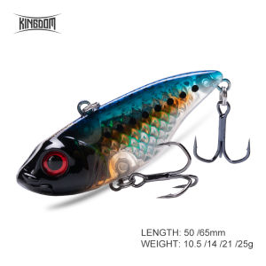 Kingdom VIB Fishing Lures Sinking Vibration Artificial Hard Baits 50mm 65mm Crankbaits Winter Ice Salt Fishing Tackle Wobblers