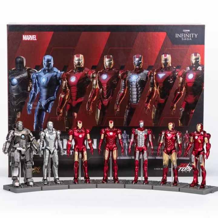 ZD Original Iron Man Marvel inches With Base MK1 MK2 MK3 MK4 MK5