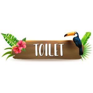 Tennesy Hiasan Pajangan Pintu Dapur Kamar Mandi Laundry Toilet 30x10cm Wall Decor Dekorasi Rumah