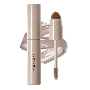 JUDYDOLL Cool Toned Contourfor Fair Skin Smooth Liquid Contour With Dual Brush Anti-Smudge & Brightening Long-Lasting Makeup Contour (01 Cool Gray Brown)