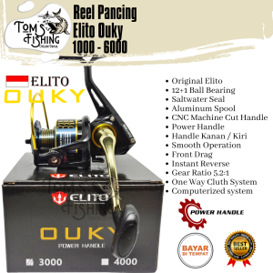 Reel Pancing ELITO OUKY 1000 - 6000 (12+1 Bearing) Power Handle Murah - Toms Fishing